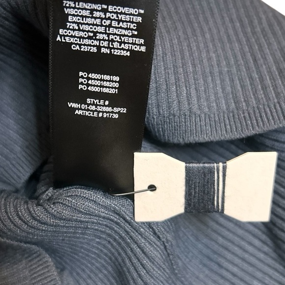 Aritzia Babaton Compose Dress- Mock Neck Ribbed Knit Dress-ECHO GREY-Size Medium - Picture 10 of 16